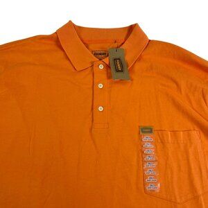 Foundry Polo Shirt Mens 2XLT Orange Pocket Performance Golf